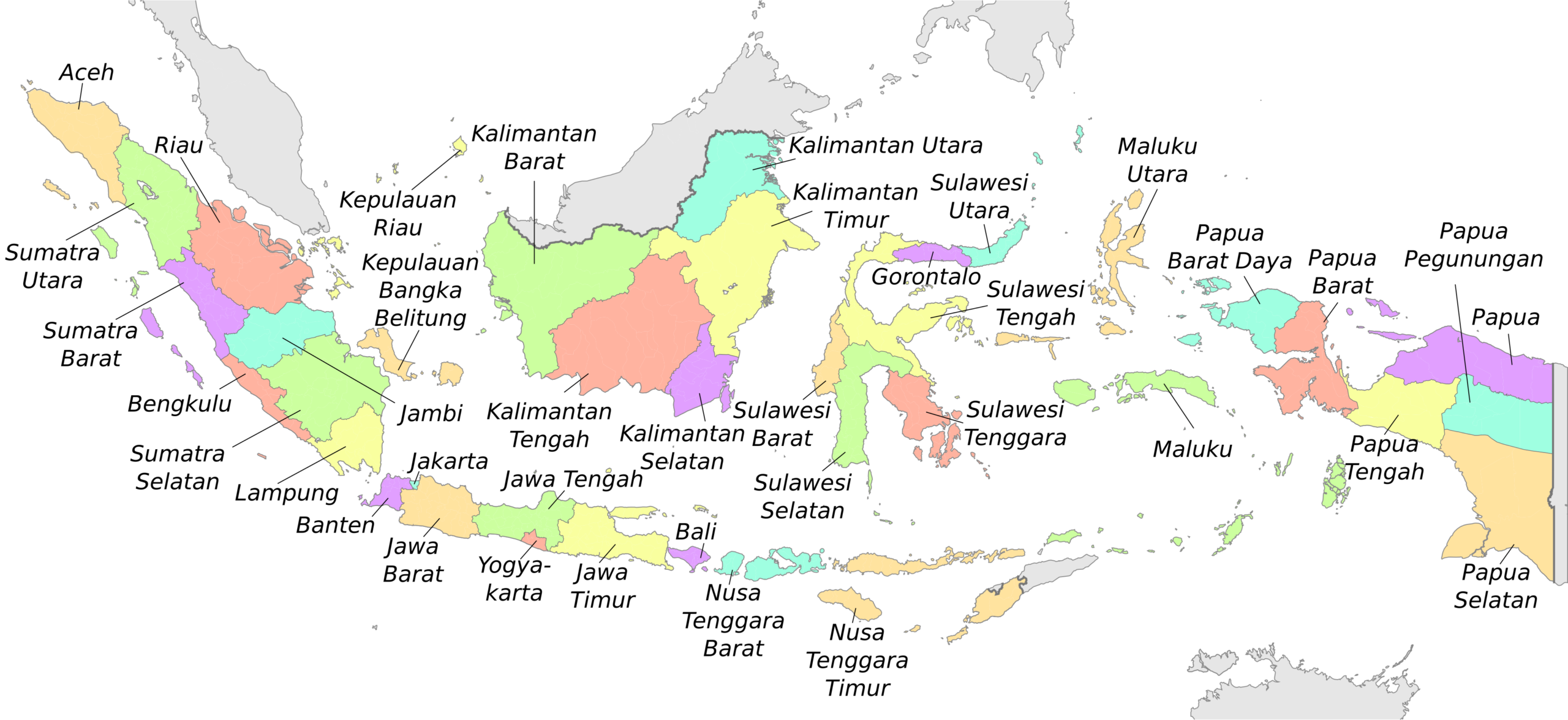 Daftar 38 Provinsi di Indonesia Beserta Ibu Kotanya