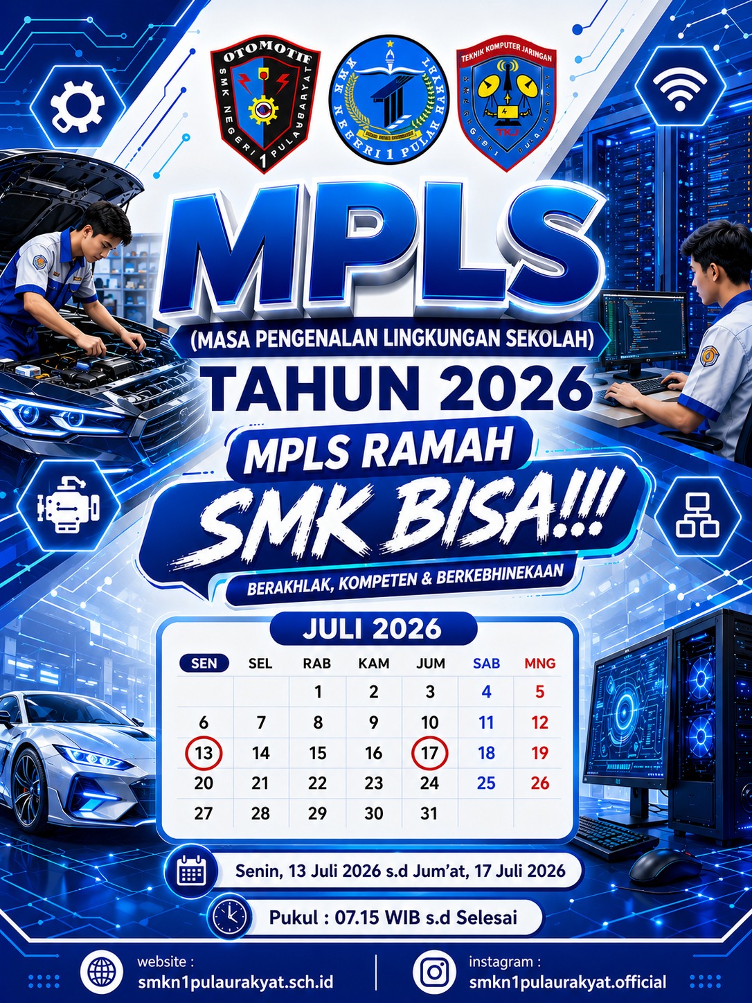 MPLS SMKN 1 Pulau Rakyat: Membangun Karakter dan Semangat Peserta Didik Baru